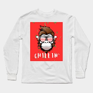 Monkey chillin' Long Sleeve T-Shirt